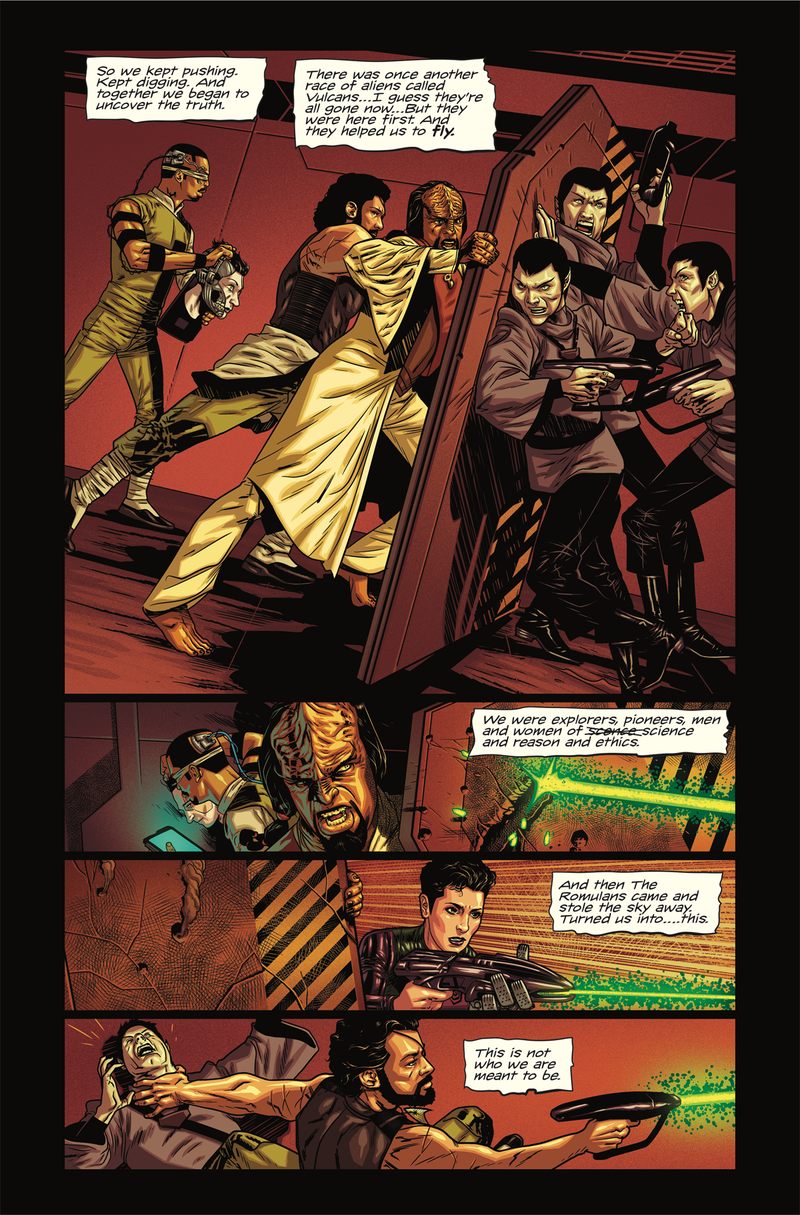 Illustration for article titled In the New Star Trek Comic, the Next Generation Crew Fights in a Federation-less Future